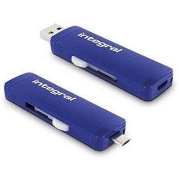 Integral Europe 64GB Slide - Memoria USB de 64 GB, azul