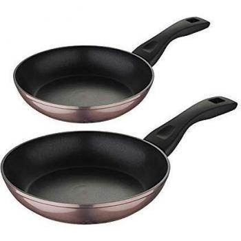 Bergner classic Set 2pcs sartenes 22+26 aluminio forjado inducción Pink Neon acero inoxidable, Rosa