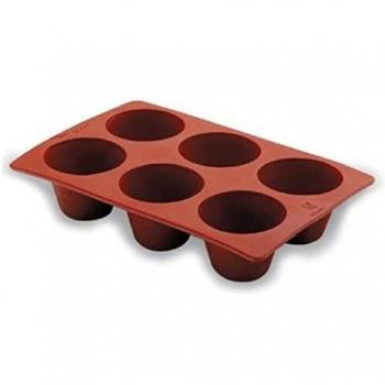 LACOR 66736-Molde flanero 6 CAV, Silicona Especial para Alimentos, 7 cm