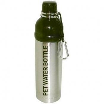 Pet Water Bottle Silver Stainless Steel, 750 ml