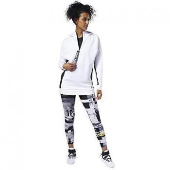 Reebok Wor Myt Oversized Coverup Sudadera, Mujer, Blanco, L
