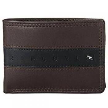 Rip Curl Word Boss PU Slim Monedero, 10 cm, Marrón