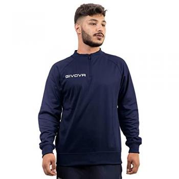 Sudadera Técnica Givova 500 con Media Cremallera Azul para Hombre 3XL