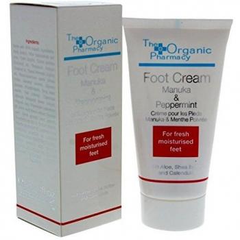Mascarilla para pies Iroha Cura Cura con efecto relajante y crema de pies Manuka y menta de The Organic Pharmacy