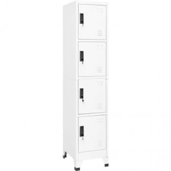 vidaXL White Steel Locker Cabinet 38x45x180 cm