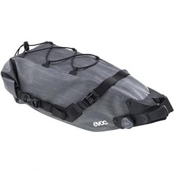 Evoc Bolsa Sillín Boa WP 6L, bolsa impermeable para bicicletas, dimensiones: 14 x 35 x 14 cm, peso: 450 g, volumen: 6 l, color gris carbón