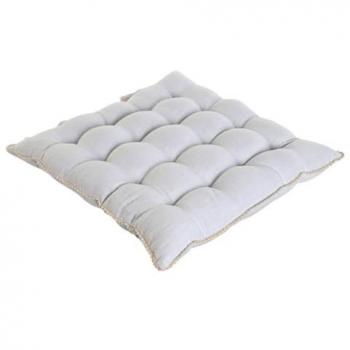 Cojín para sillas Home ESPRIT Blanco 42 x 42 x 6 cm