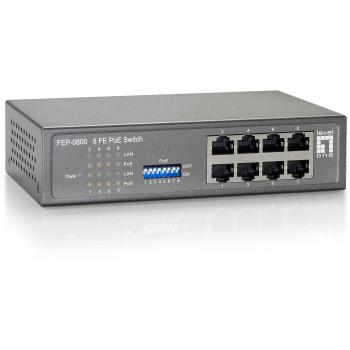 8-Port Fast Ethernet PoE Switch 120W Output