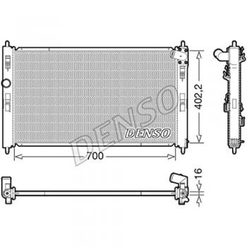 Radiador de refrigeración del motor DENSO DRM45050 para ASX (GA_W_) 920g