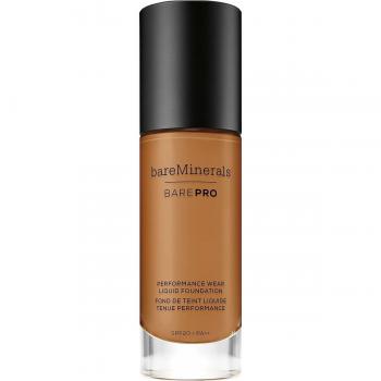 BAREPRO Performance Liquid Foundation SPF 20 - Walnut, Full Coverage Cream Makeup, 30 ml