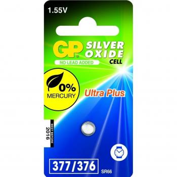 GP Batteries GP11SR626SW - Pack de 10 pilas de botón, oxido de plata, SR66 / 377 1.5V