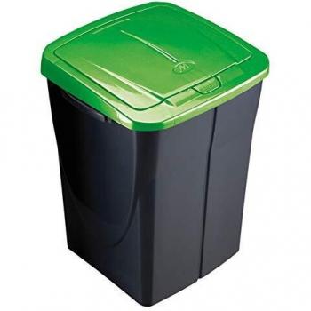 M Home Cubo 45 L ECOBIN con Tapa de Color Verde 36,5x36x51 cm