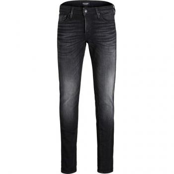 Vaqueros Jack & Jones Glenn Icon 558 Negro, denim negro, corte ajustado, estilo moderno, para hombre
