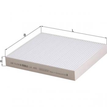 Filtro de Habitáculo Mahle LA 460 - Filtro de aire para el habitáculo, compatible con vehículos, diseñado para filtrar partículas y contaminantes del aire exterior, fabricado por Mahle, modelo LA 460