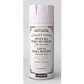 Rust-Oleum Spray Chalky Finish Rosa Porcelana 400 ML BRUGUER, Negro