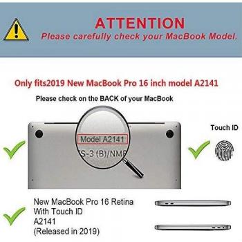 TECOOL Funda para MacBook Pro 16 2020 2019 Modelo: A2141, Cubierta Plástico Dura Case Carcasa & Tapa del Teclado para MacBook Pro 16 Pulgadas con Touch Bar & Touch ID - Cristal Verde