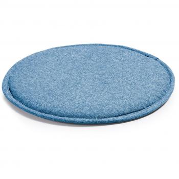 Kave Home - Cojín Redondo Silke Color Azul Oscuro Antimanchas y Antideslizante