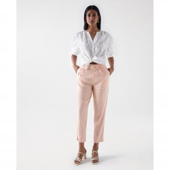 Pantalón pitillo de mujer tipo chino con lino Salsa Jeans CHINO DE LINO SLIM FIT