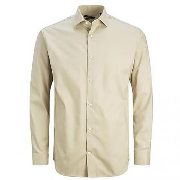 Jack & Jones Parker Slim Fit Long Sleeve Shirt - Beige