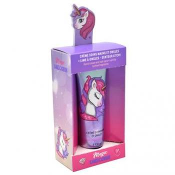 Crema de manos y cuidado de uñas Magic Unicorn 30 ml, crema nutritiva, aroma de unicornio y lichi, vegana, hidratante, infantil, junior