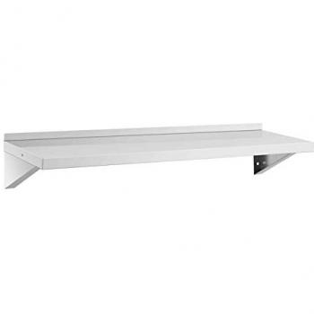 Estante de pared metálico - acero inoxidable - 120 x 40 cm - hasta 80 kg - Royal Catering