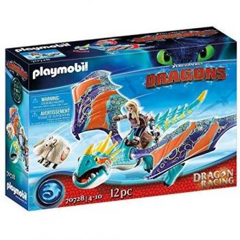 PLAYMOBIL DreamWorks Dragons 70728 Dragon Racing: Astrid y Tormenta, A partir de 4 años