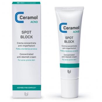 Ceramol Acne Spot Block Corrector Antiimperfecciones 20ml, Tratamiento Localizado con Ácido Azelaico Micronizado 15%