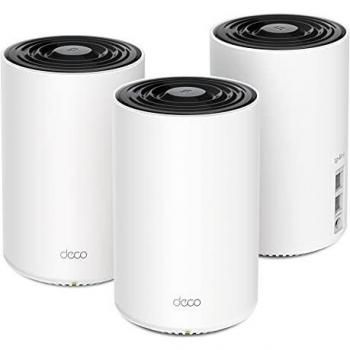 TP-Link Deco X68 AX3600 Whole Home AI-Driven Mesh Wi-Fi 6 System, Tri-Band Wi-Fi, Gigabit Ports, Connect up to 150 devices, 1.5 GHz Quad-Core CPU, HomeShield Security, Works with Alexa, Pack of 3