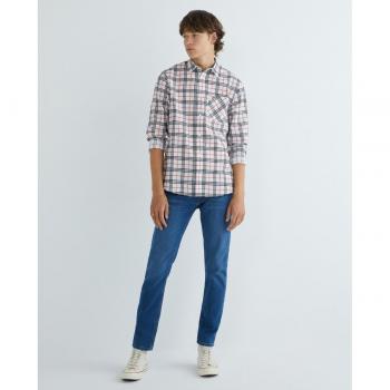 Tommy Hilfiger - Camisa de hombre de cuadros y manga larga