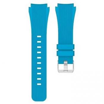 Correa Universal de Silicona 20mm Compatible con Amazfit Bip/GTS/Bip Lite/Huawei/Samsung/COOL Oslo - Color Celeste