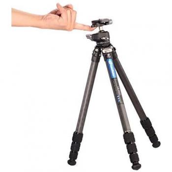 Trípode de Carbono Leofoto Ranger LS-254C con Rótula Esférica LH-30 - Capacidad de Carga 8 kg, Altura Mínima 14 cm y Máxima 162 cm
