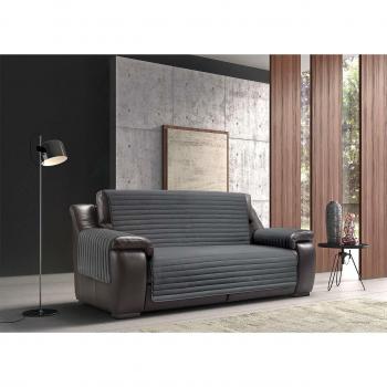 Biancheriaweb - Funda para sofá Antimanchas Acolchada de Color Gris Claro y Gris Oscuro