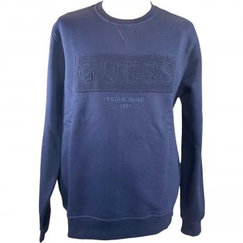 Guess Audley Fleece Sweatshirt for Men - Smart Blue XS