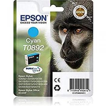 Epson Monkey Singlepack Cyan T0892 DURABrite Ultra Ink - Cartucho de tinta para impresoras