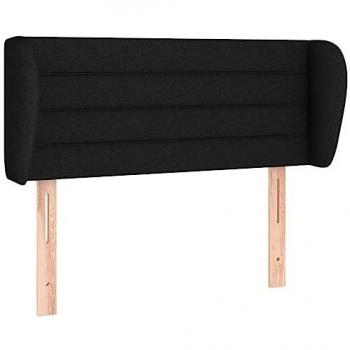 Cabecero de tela negro 83x23x78/88 cm vidaXL - Negro, tapizado, estructura para cama, cabezal para dormitorio, mobiliario y decoración