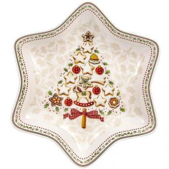 Villeroy & Boch Winter Bakery Delight Cuenco en Forma de Estrella, Porcelana, Multicolor, 26.5x26.5x7.5 cm