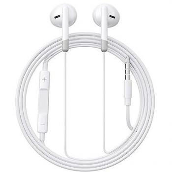 Auriculares Alámbricos In-Ear JR-EW01 con Control Remoto y Cancelación de Ruido - Blanco