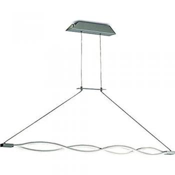 Lámpara Colgante LED Mantra Sahara Plata y Cromo con Altura Regulable 36W - Luz Cálida Ajustable