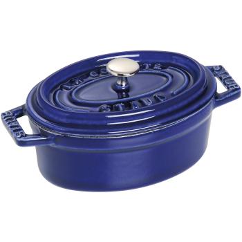 STAUB Cocotte Ovalada, Hierro Fundido, Azul Oscuro, 11 cm