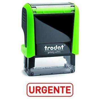 Trodat 4911 Printy Sello Fórmula Comercial con Texto Español URGENTE, entintaje automático, Tamaño de la Placa de Texto 37 x 14 mm, Rojo