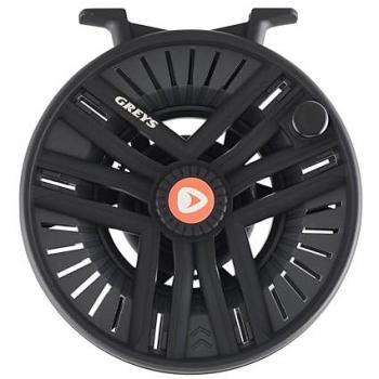 Greys Carrete Mosca Fin Cassette Negro - Carrete de Pesca con Mosca, diseño compacto, sistema de freno suave, capacidad para líneas de hasta 5/6, construcción duradera y ligera, acabado en color negro