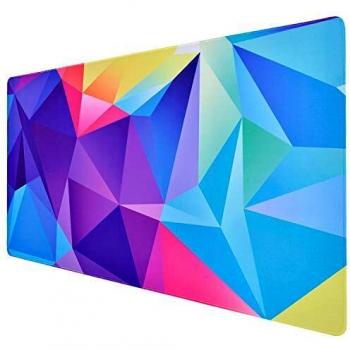 GDBT Large Gaming Mouse pad with Stitch Edges,Extended Mouse mat,Non-Slip Rubber Base,Waterproof Keyboard Pad,Desk Pad for Premium-Textured,3mm Thick Home Office Desk mat for Gamer,800x400,Colorful
