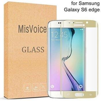 Galaxy S6 Edge Protector de Pantalla,MisVoice Más Delgado Pantalla Completa 5.1 Vidrio Templado Protector de Pantalla Empaquetado al por Menor para Samsung Galaxy S6 Edge