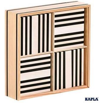 Juego de Construcción Kapla 100 Piezas de Madera en Blanco y Negro