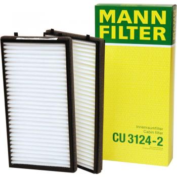 Original MANN-FILTER Filtro de habitáculo CU 3124-2 – Paquete de filtros de habitáculo