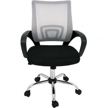 Silla de Estudio Vita Giratoria con Altura Regulable Negro/Gris 90-102x60x60 cm