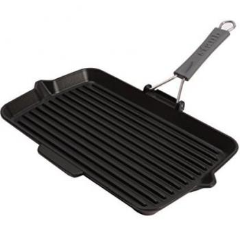 STAUB Grill, Rectangular, Hierro Fundido, Negro, 34 x 21 cm
