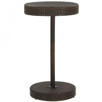 vidaXL Garden Table Brown 60.5x106 cm Poly Rattan