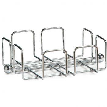 Zeller 27206 Servilletero, metal cromado 19 x 19 x 6.5 cm, Plata