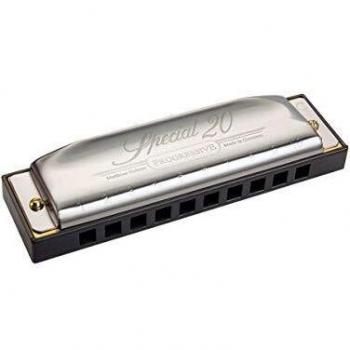 D'Addario PW-G-20 6m Custom Series Instrument Cable & Hohner Special 20 D Diatonic Harmonica